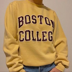 yellow boston college sweater